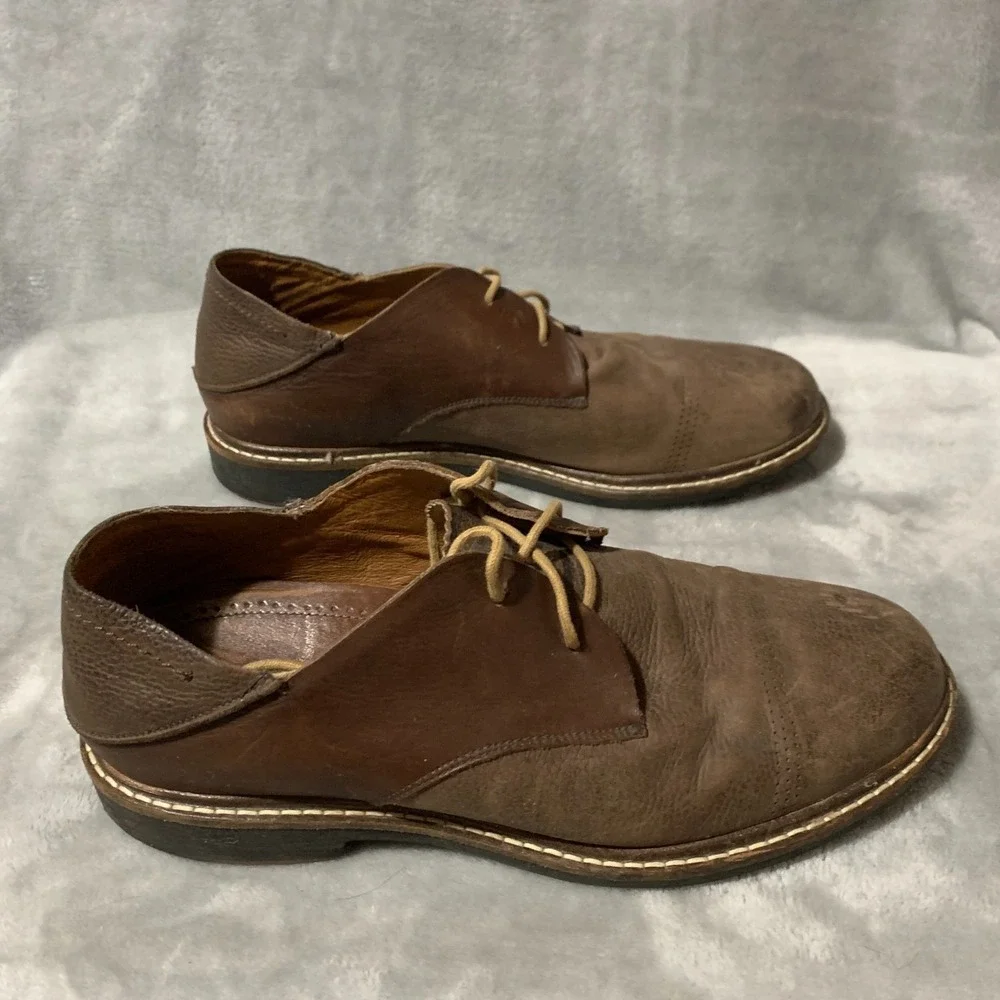 OluKai Walino Shoes Mens Size‎ 10 Brown Leather Oxford Dress Rubber Sole 10257